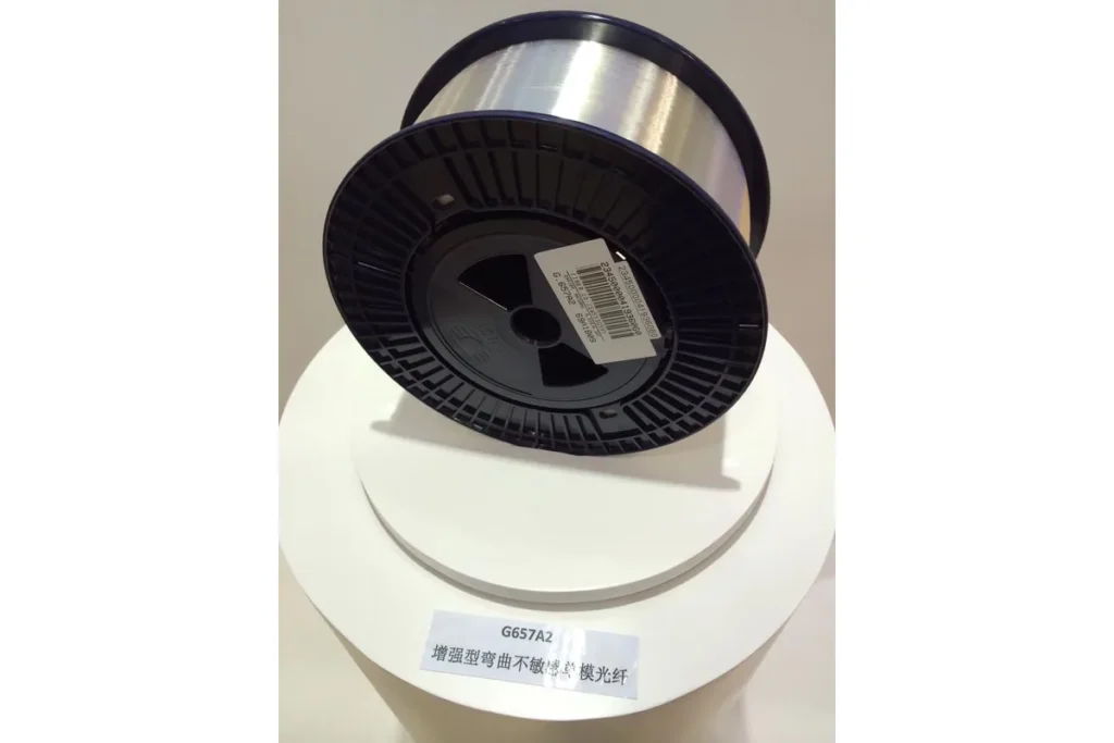 G.657.A2 bend-insensitive optical fiber spool