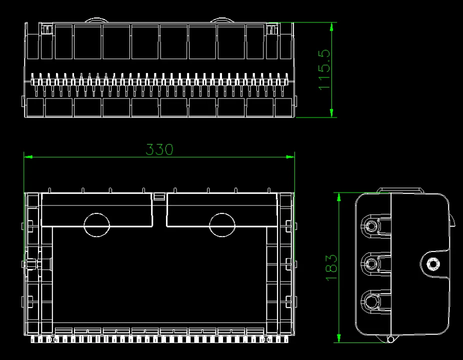 NL-HJC027 horizontal fiber optic splice closure dimension drawing