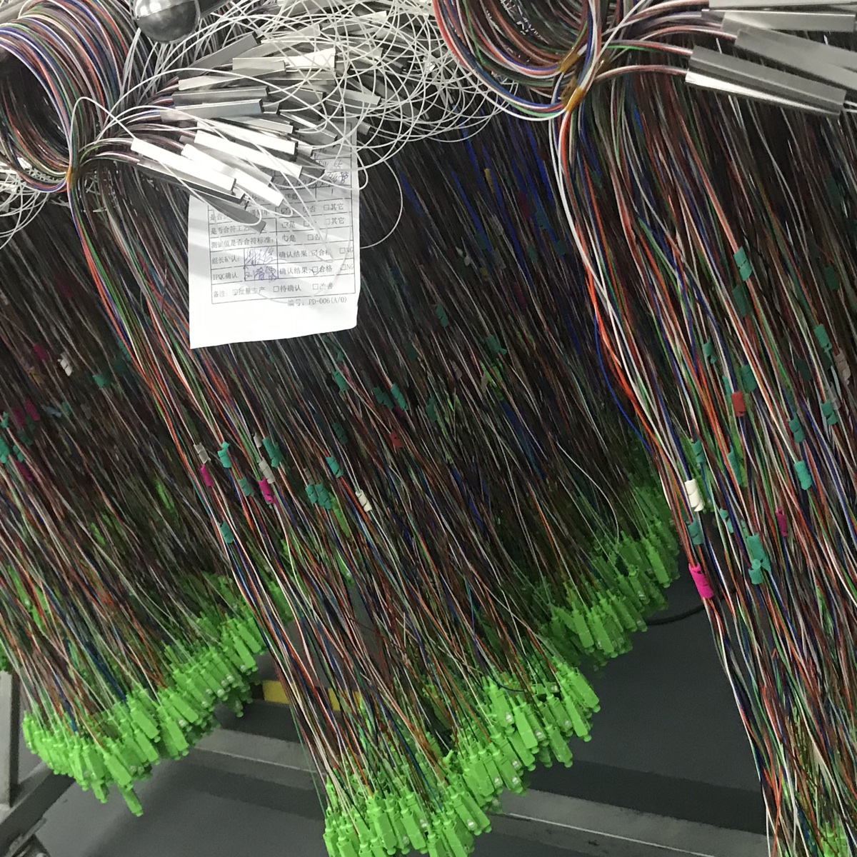 PLC splitter production and testing view