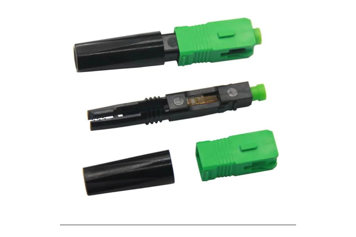 Internal structure of an SC APC fiber optic fast connector