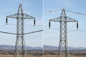 ADSS cable and OPGW optical ground wire installation positions on power lines