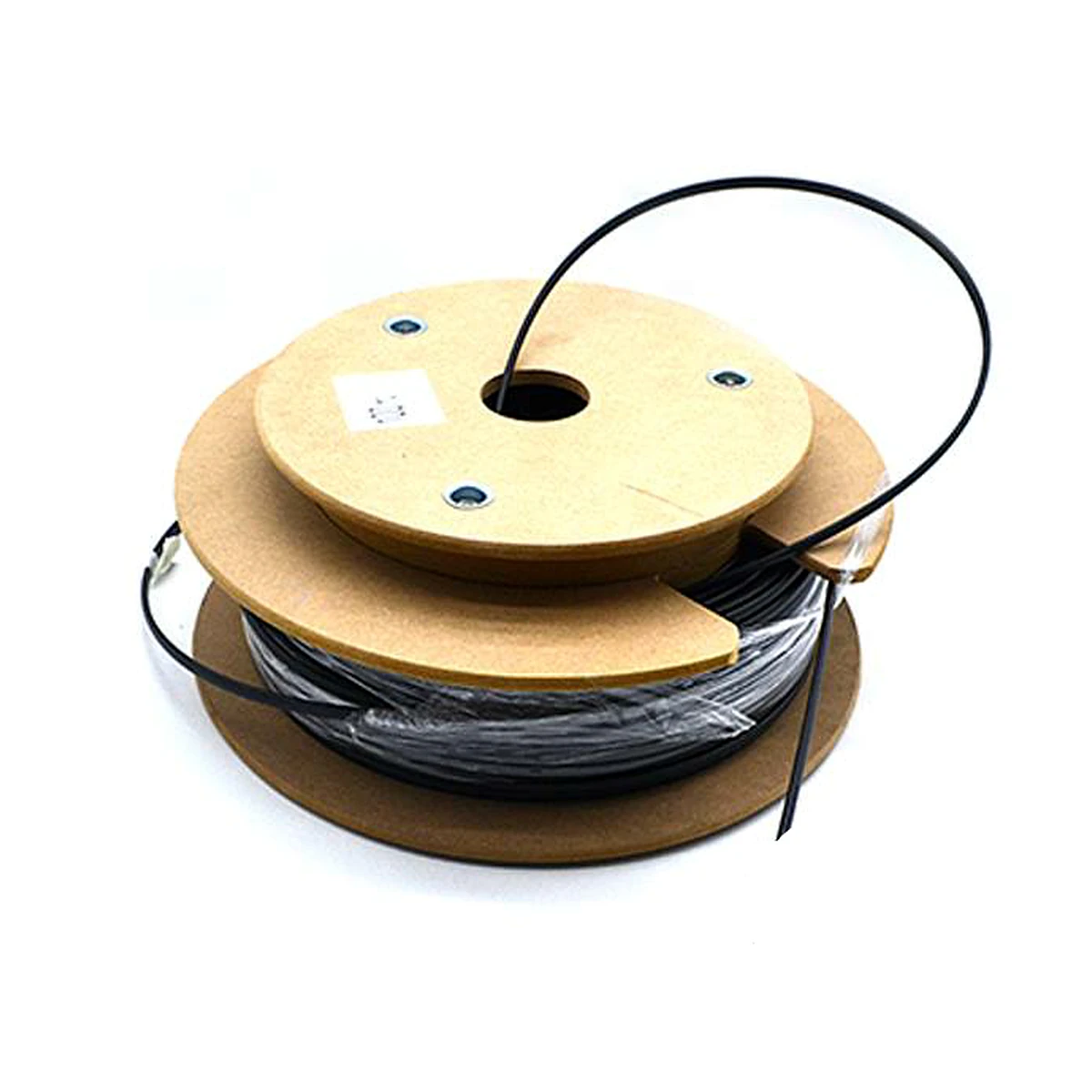 NetLast 1 fiber flat drop cable on wooden reel